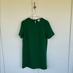 H&M green shift dress